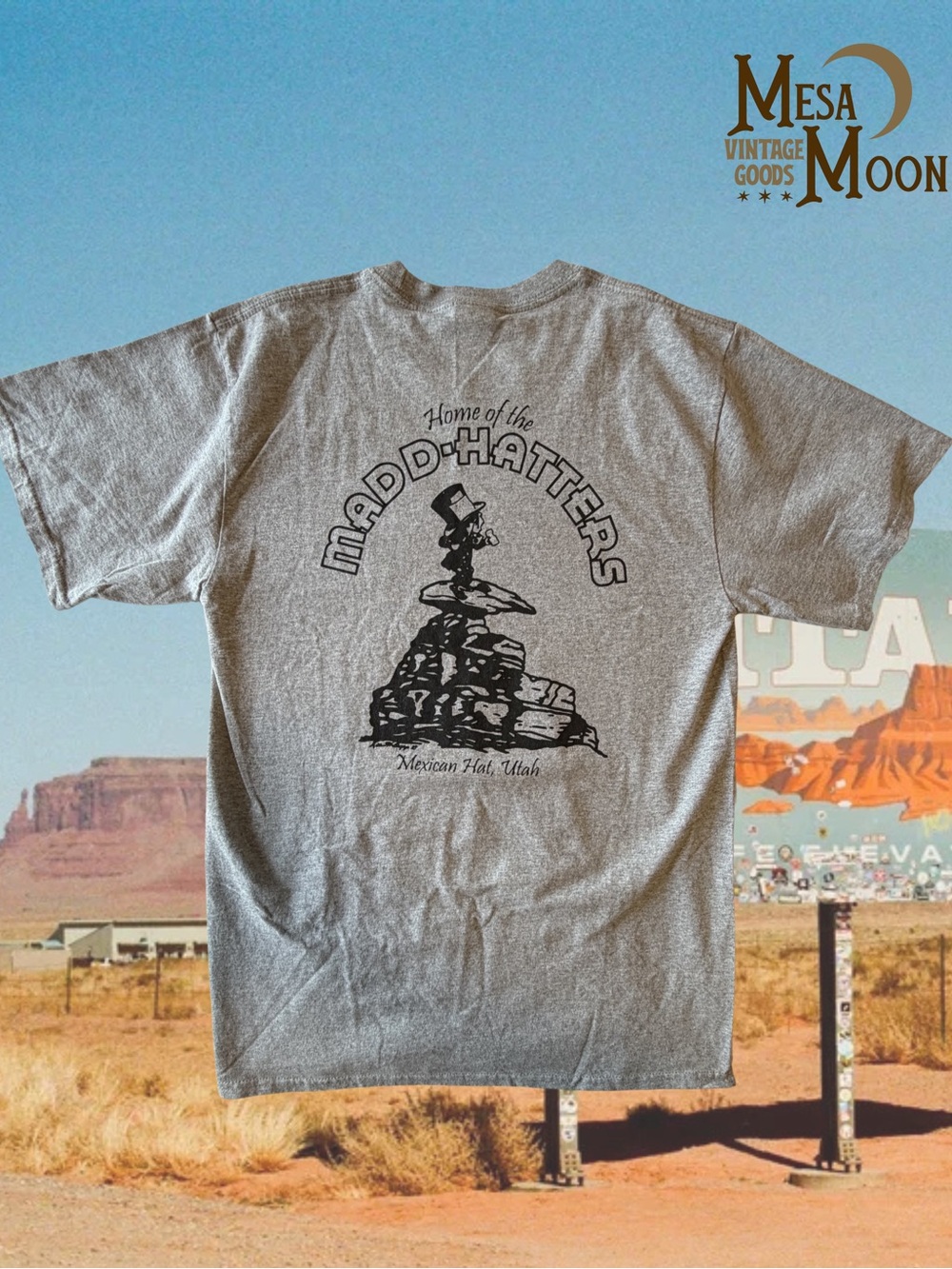 Vintage Utah Gray Graphic Crewneck T-Shirt